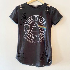 Streetwear Society Black Pink Floyd Distressed Graphic Tee